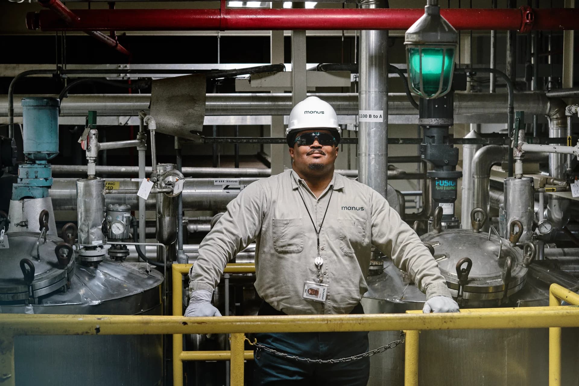 A Manus pilot plant manager at the Augusta BioFacility in Georgia.